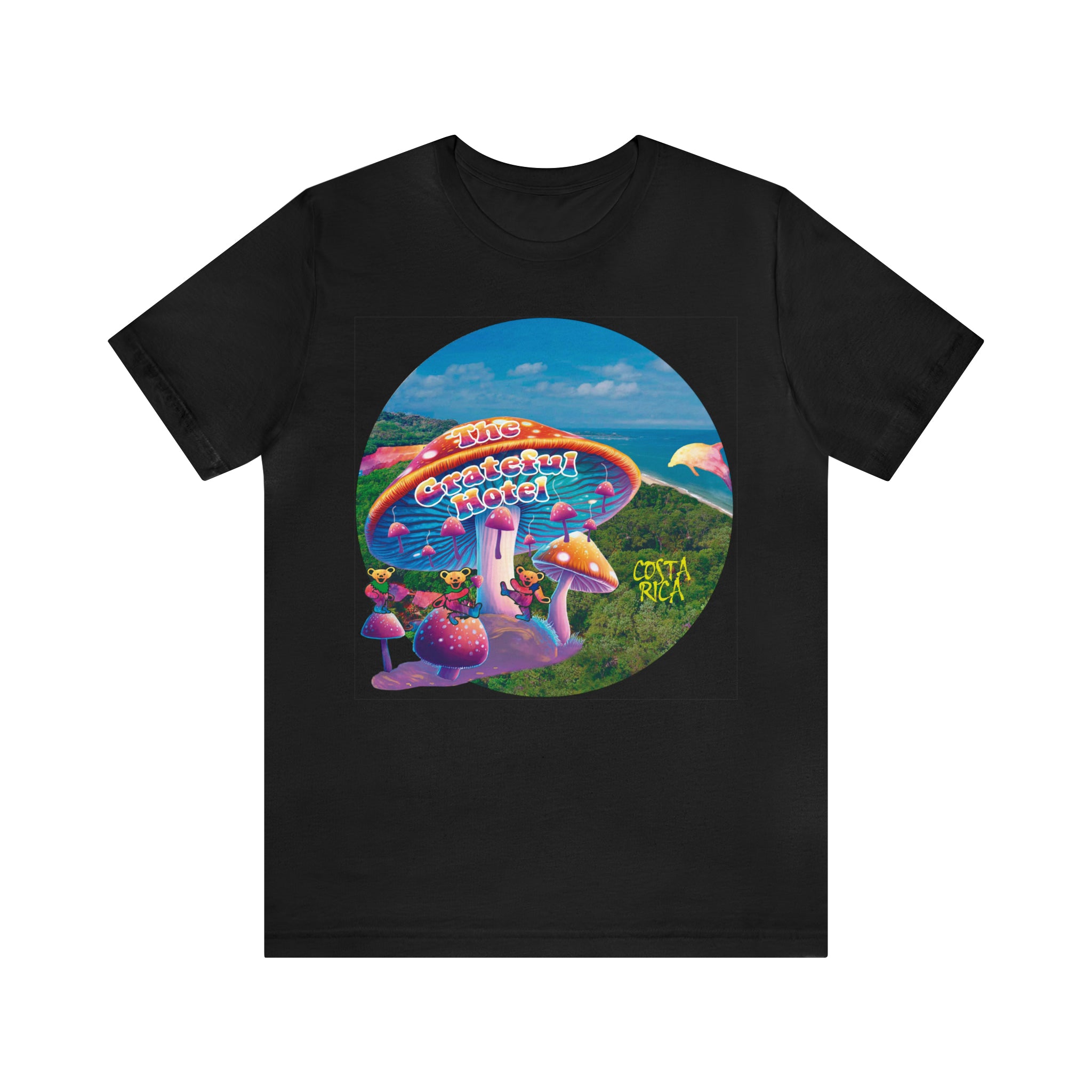 Unisex T Shirt Short Sleeve | Front Mushroom Circle