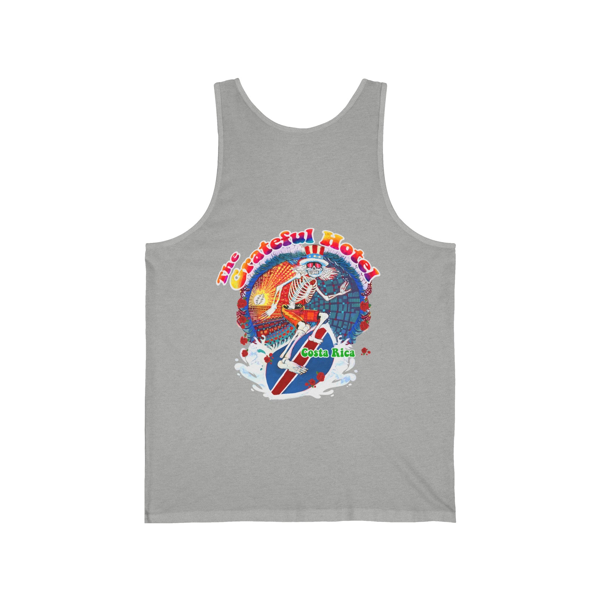 Unisex Jersey Tank | Front TGH Back Surfer