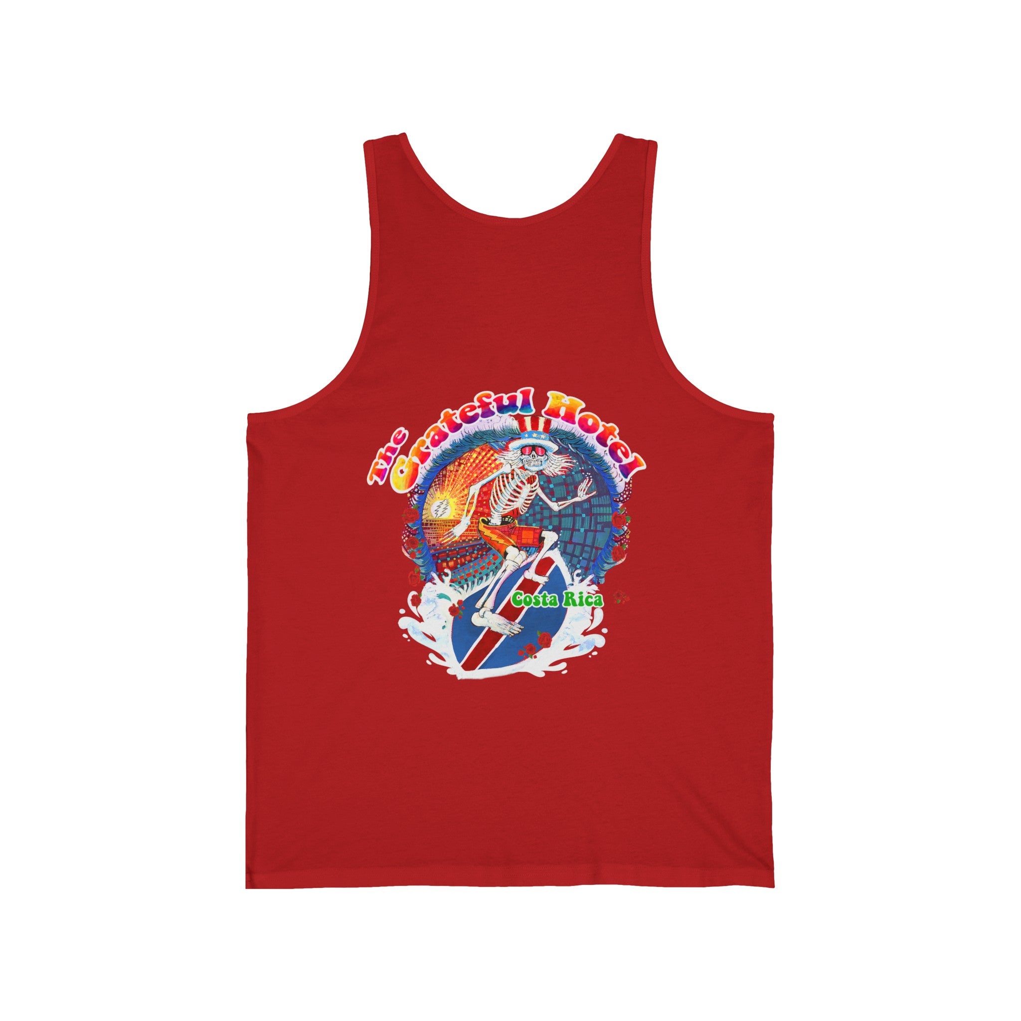 Unisex Jersey Tank | Front TGH Back Surfer