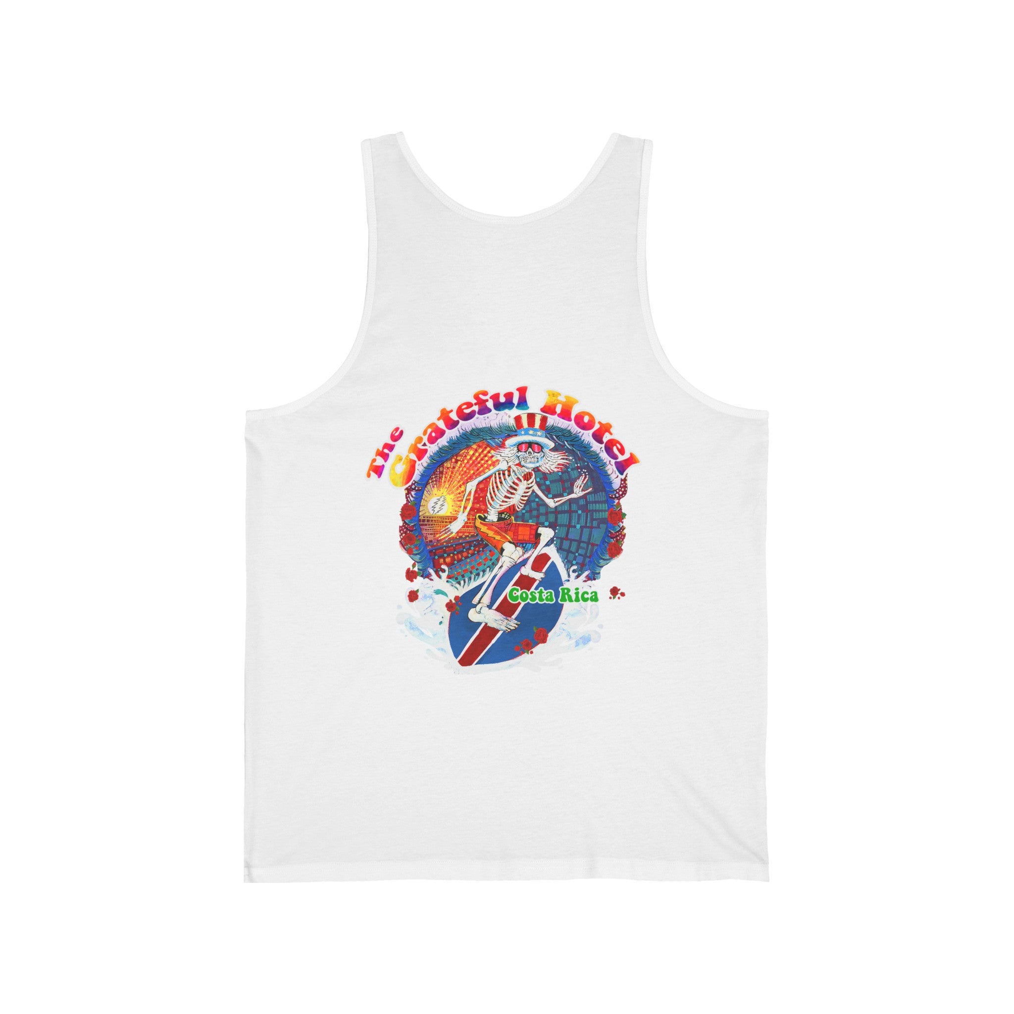 Unisex Jersey Tank | Front TGH Back Surfer