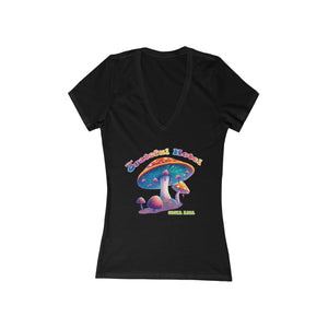 Women's Jersey Deep V-Neck | Front Mushroom